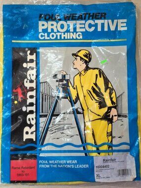 Rainfair Protective FR Clothing Yellow Waterproof BIB OVERALL W/Plain Front